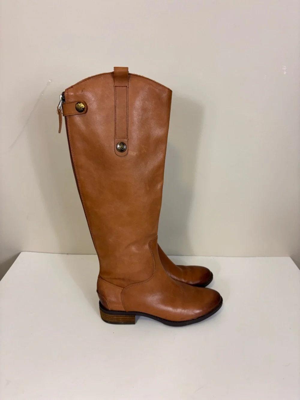 Sam Edelman Tan Leather Tall Penny‎ Riding Boots Size 5